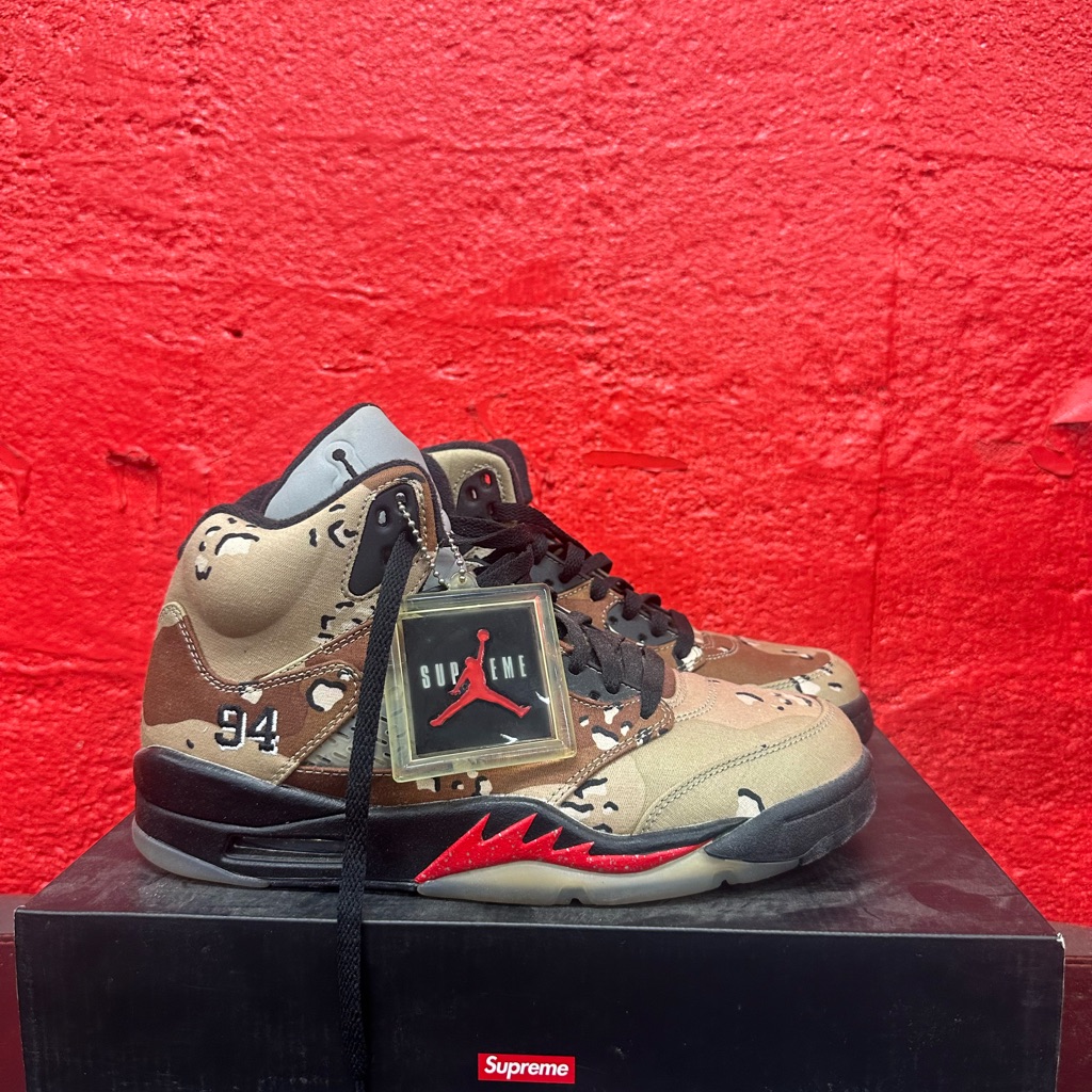 2015 Supreme X Air Jordan 5 Retro ‘Desert Camo’ Size 8